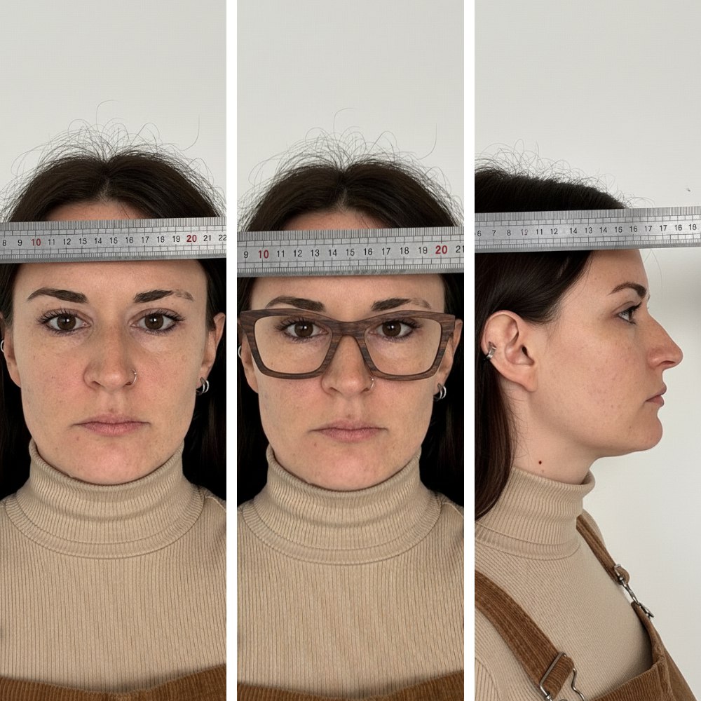 Guida fotografica per le misure del viso